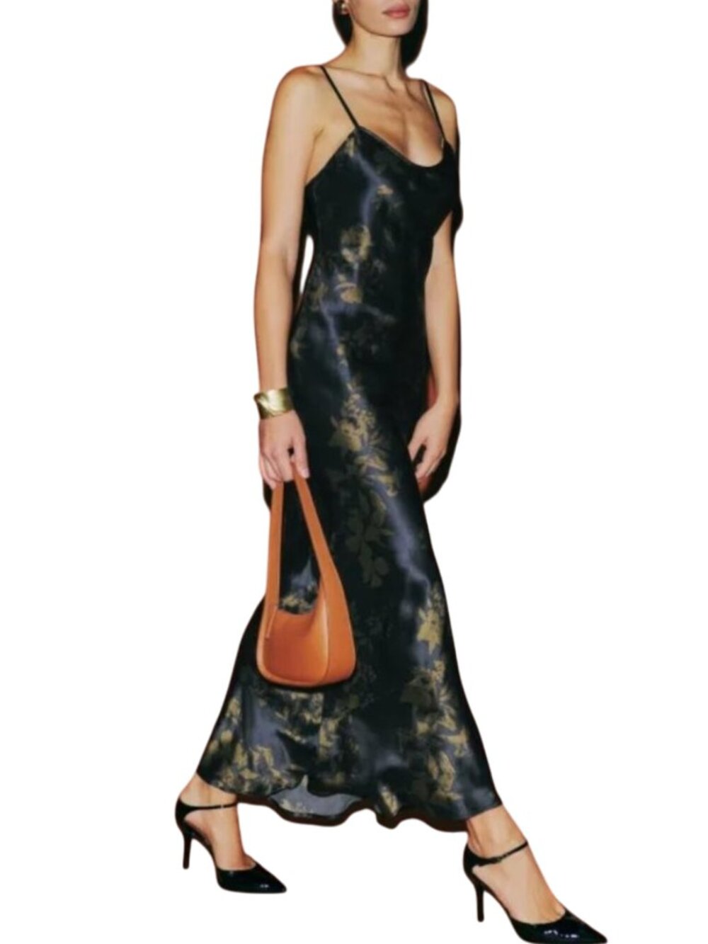 NWOT Reformation Parma Silk Maxi Slip Dress M Night Garden